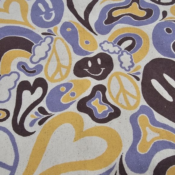 NWT Earthbound hippie psychedelic tote bag - Picture 3 of 5